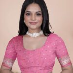 Baby Pink Banarasi Silk Saree with Silver Zari Weaving | Wedding & Festive Wear | Elegant Traditional Designer Saree